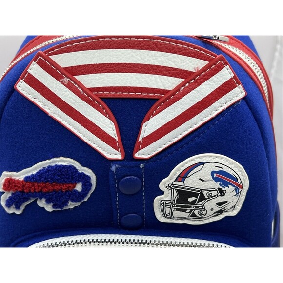 Loungefly NFL Buffalo Bills Varsity Mini Backpack NEW!